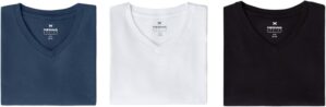 Kit Com 3 Camisetas Masculinas Básicas Slim Gola V Hering