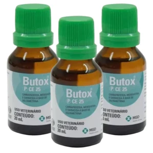 Butox MSD Antipulgas e Carrapatos 20ml - Kit 3 Unidades